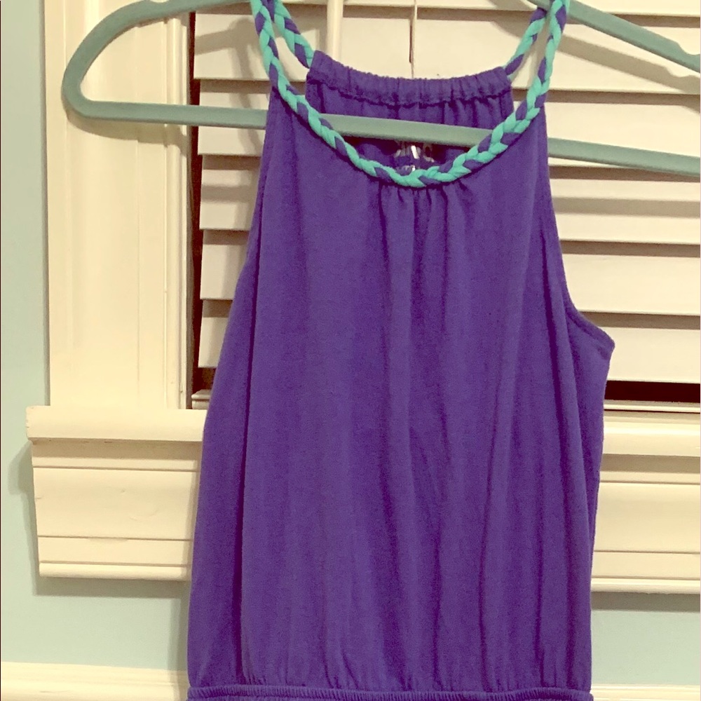 Purple/green beach dress